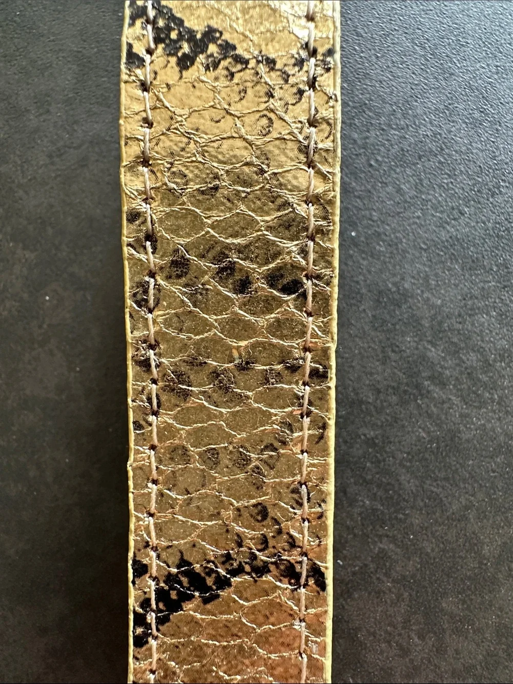 New!!! Marc Jacobs Gold Snakeskin-Effect Keyring Strap